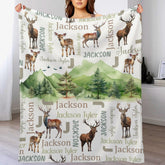 Livraison gratuite✈️Couverture personnalisée pour bébé à motif de nom de cerf des bois